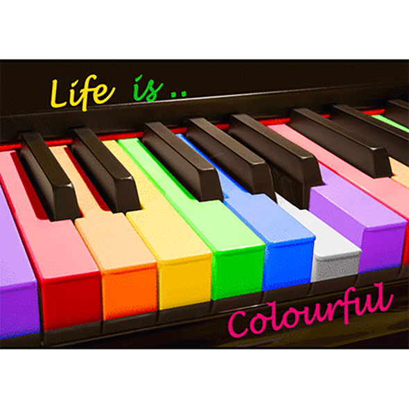 Life Is Colourful - 3D Action Lenticular Postcard Greeting Card