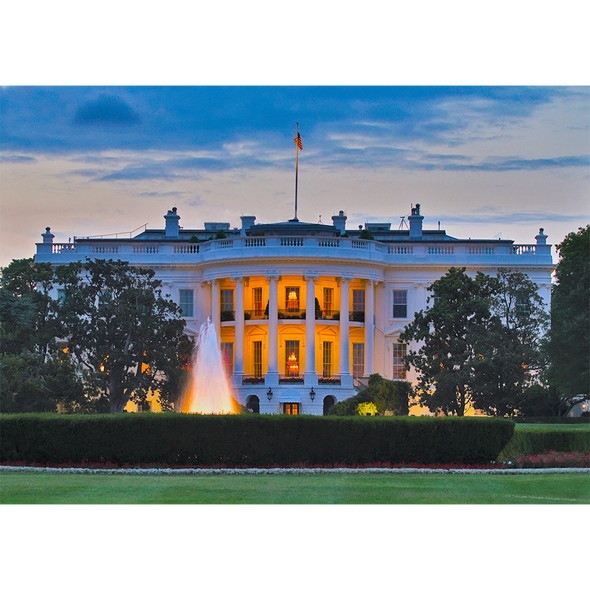 White House by Day and Night, Washington, D.C. - 3D Lenticular Postcard Greeting Card