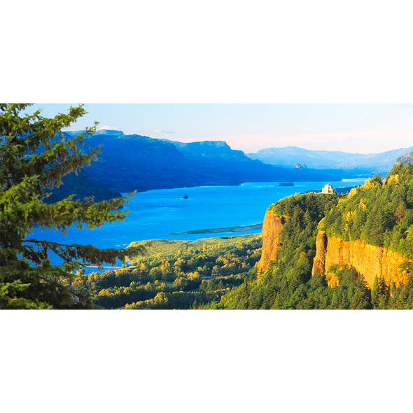Crown Point and Columbia River Gorge - 3D Action Lenticular Postcard Greeting Card - Oversize