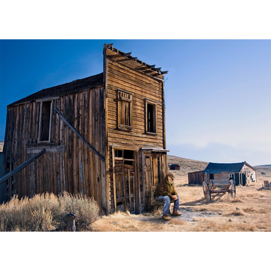 Ghost Town of the American West - 3D Lenticular Postcard Greeting Card