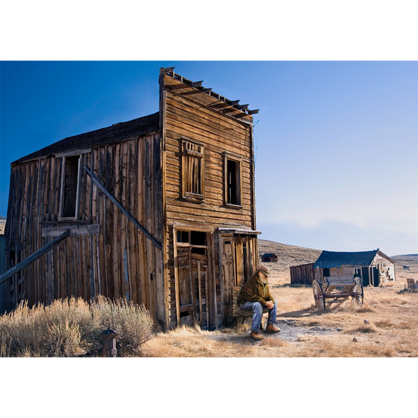 Ghost Town of the American West - 3D Lenticular Postcard Greeting Card