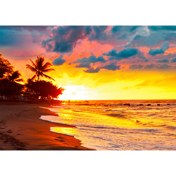Beautiful Tropical Sunset - 3D Lenticular Postcard Greeting Card