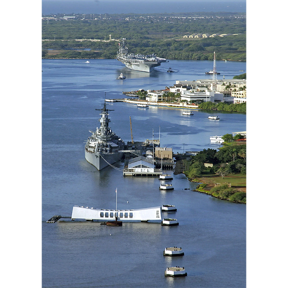 USS Arizona Memorial, Oahu, Hawaii - 3D Lenticular Postcard Greeting Card