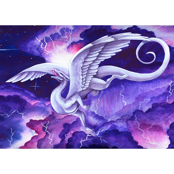 Storm Dancer Dragon - 3D Lenticular Postcard Greeting Card