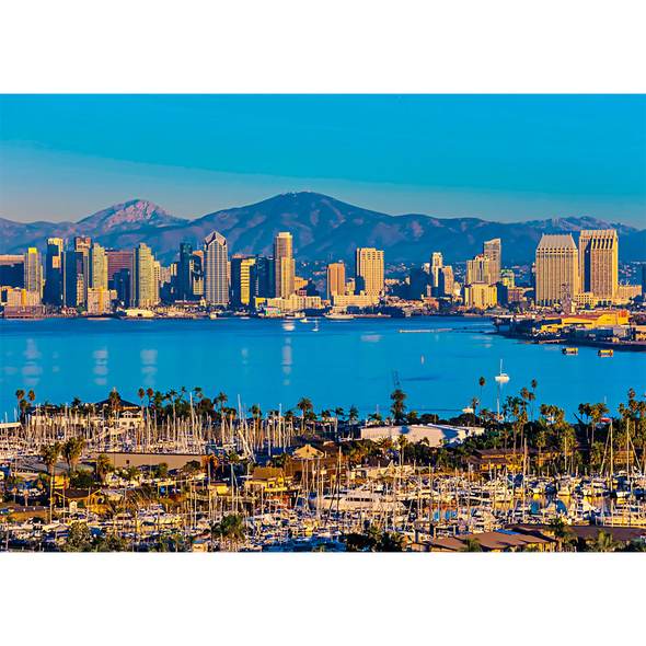 San Diego Skyline - 3D Lenticular Postcard Greeting Card