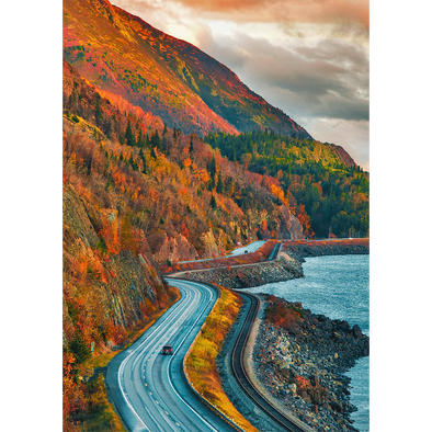 Turnagain Arm and the Seward Highway - 3D Lenticular Postcard Greeting Card