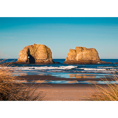 Twin Rocks near Rockaway Beach - 3D Action Lenticular Postcard Greeting Card