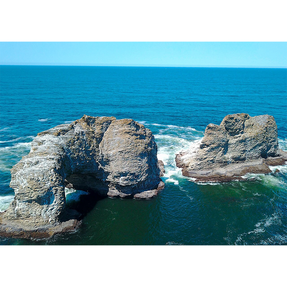 Twin Rocks near Rockaway Beach - 3D Action Lenticular Postcard Greeting Card