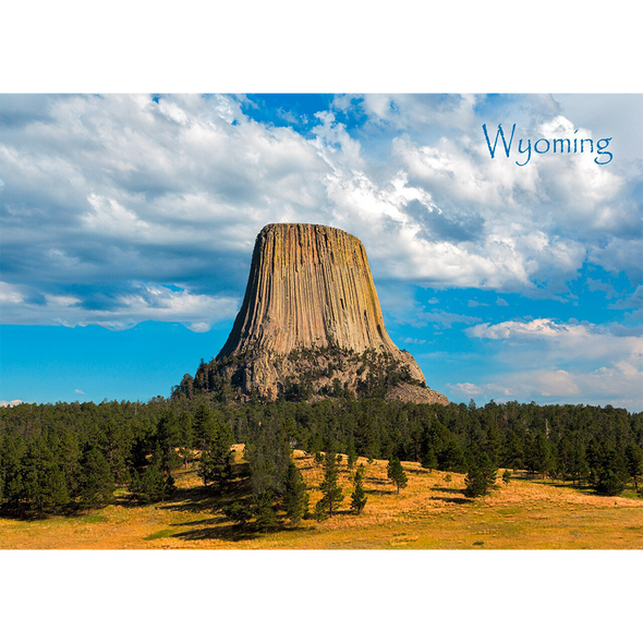 DEVIL'S TOWER NATIONAL MONUMENT - 3D Lenticular Post Card - Greeting Card