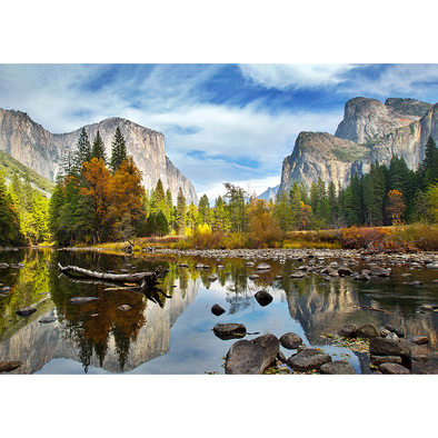 Yosemite Valley seasons - 3D Action Lenticular Postcard Greeting Card
