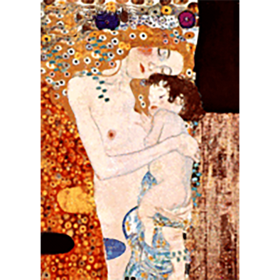 Gustav Klimt - Mother and Child (part of The Three Ages of Woman) - 3D Lenticular Postcard Greeting Card