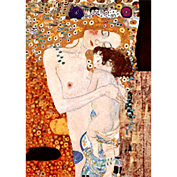 Gustav Klimt - Mother and Child (part of The Three Ages of Woman) - 3D Lenticular Postcard Greeting Card