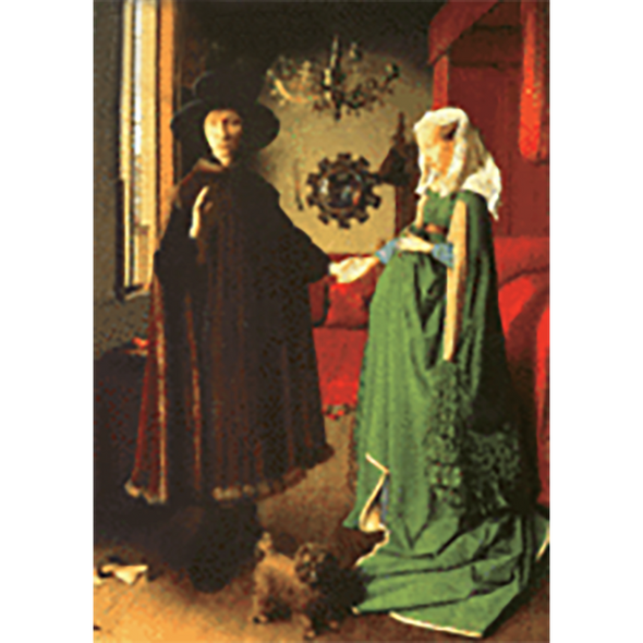 Jan Van Eyck - The Arnolfini Portrait - 3D Lenticular Postcard Greeting Card