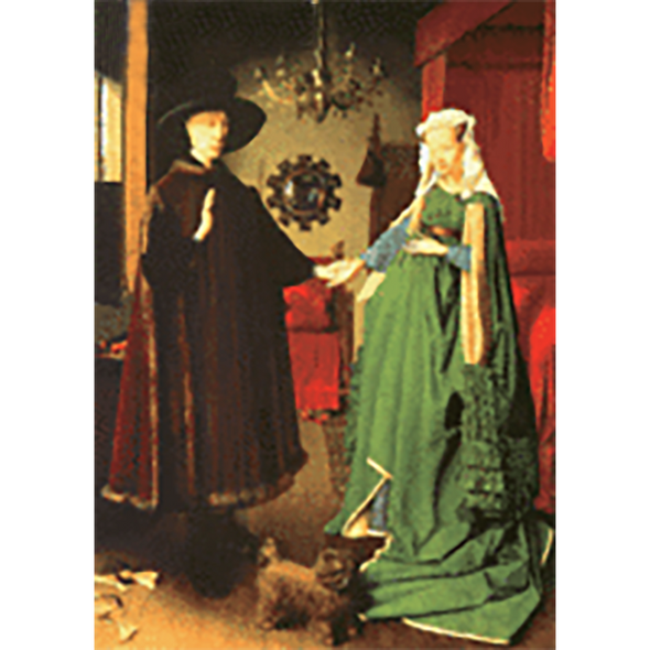 Jan Van Eyck - The Arnolfini Portrait - 3D Lenticular Postcard Greeting Card