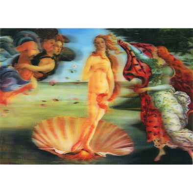 Sandro Botticelli - The Birth of Venus - 3D Lenticular Postcard Greeting Card