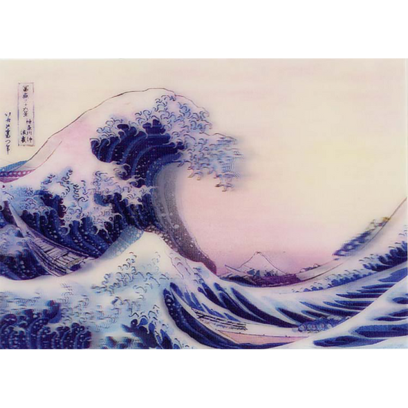 Katsushika Hokusai - Great Wave off Kanagawa - 3D Lenticular Postcard Greeting Card