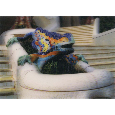 Antonio Gaudi - Lizard - 3D Lenticular Postcard Greeting Card