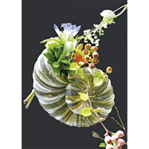 Shell with Flowers - 3D Lenticular Postcard Greeting Card
