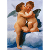 William-Adolphe Bouguereau - The First Kiss (L'Amour et Psyché, enfants) -3D Lenticular Postcard Greeting Card