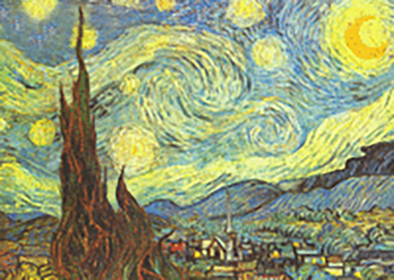 Vincent Van Gogh - Starry Night - 3D Lenticular Postcard Greeting Card