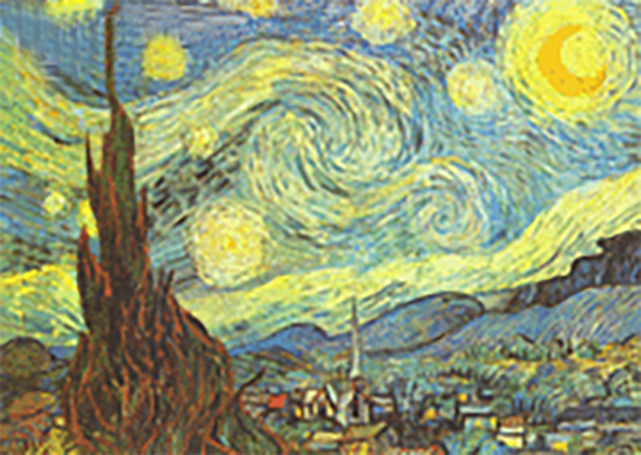 Vincent Van Gogh - Starry Night - 3D Lenticular Postcard Greeting Card