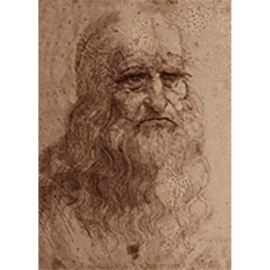 Leonardo Da Vinci - Self Portrait - 3D Lenticular Postcard Greeting Card