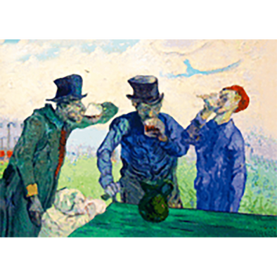 Van Gogh - The Drinkers - 3D Lenticular Postcard Greeting Card