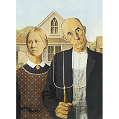 Grand Wood - American Gothic - 3D Action Lenticular Postcard Greeting Card