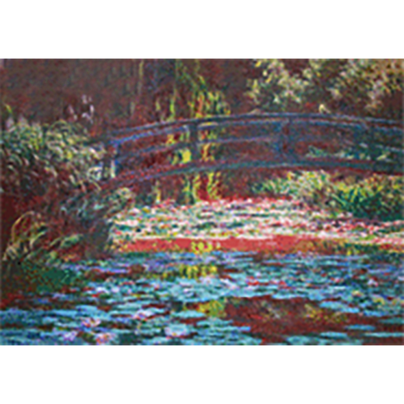 Claude Monet - Japanese Footbridge & Le bassin aux nymphéas - 3D Action Lenticular Postcard Greeting Card