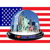 I Love New York - SNOW GLOBE - 3D Action Lenticular Postcard Greeting Card