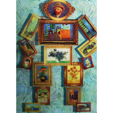 Van Gogh - Dancing Robot - 3D Action Lenticular Postcard Greeting Card
