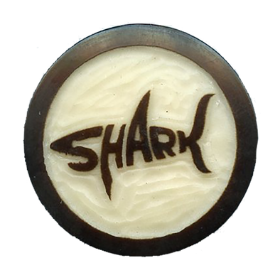 SHARK -1" MAGNET Tagua Medallion - Vegan, Organic - Native Design - Hand Made - Fair Trade - NEW