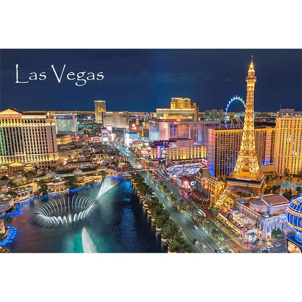 LAS VEGAS STRIP DAY & NIGHT - 2 Image 3D Flip Magnet for Refrigerators, Whiteboards, and Lockers - NEW