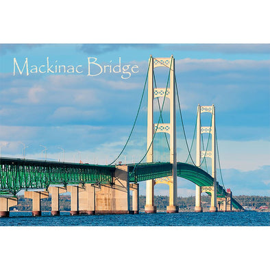 MACKINAC BRIDGE DAY & NIGHT - 2 Image 3D Flip Magnet for Refrigerators, Whiteboards, and Lockers - NEW