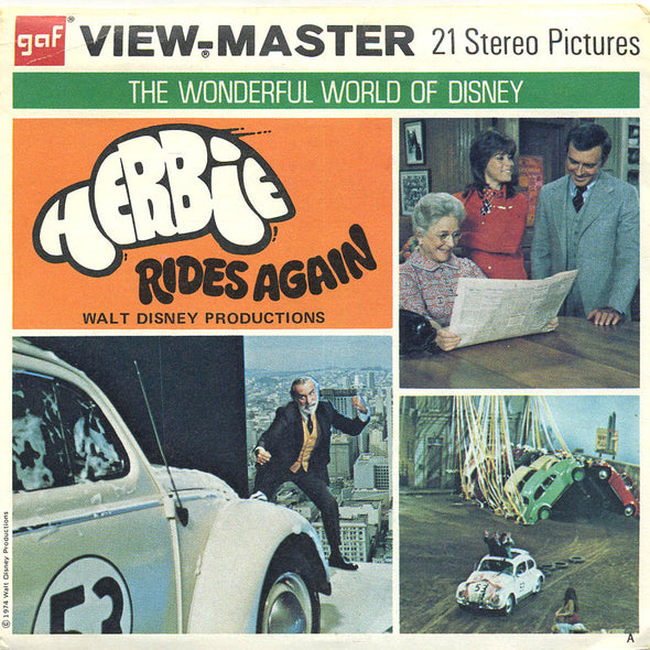 Herbie Rides Again - B578 - Vintage Classic View-Master - 3 Reel Packet - 1970s views
