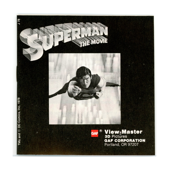 Superman - J78 - Vintage CLassic View-Master - 3 Reel Packet - 1970s Views