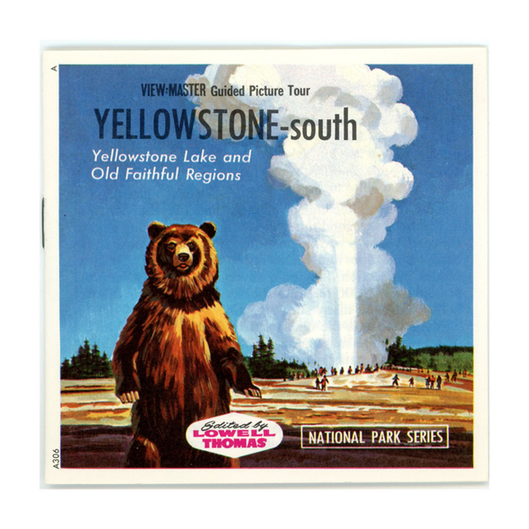 ViewMaster- Yellowstone National Park - South - A306 - Vintage  - 3 Reel Packet - 1960s views