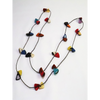 Multi-Color Organic TAGUA Necklace - butterfly slides, Mid-Century Modern - Moira - Artisan Elegant