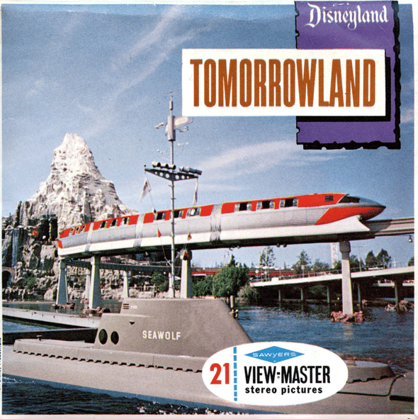ViewMaster- Tomorrowland  - Disneyland - Vintage - 3 Reel Packet - 1960s views - A179