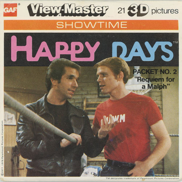 Happy Days No.2 - View-Master 3 Reel Packet - 1970's - vintage - (J13-G6)