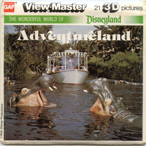 ViewMaster - Adventureland  - Disneyland - Vintage - 3 Reel Packet - 1970s views - K4