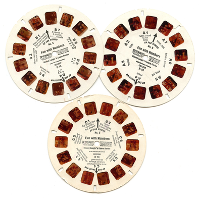 Fun with Numbers - View-Master 3 Reels Only - vintage - (PNJ-K10-G)