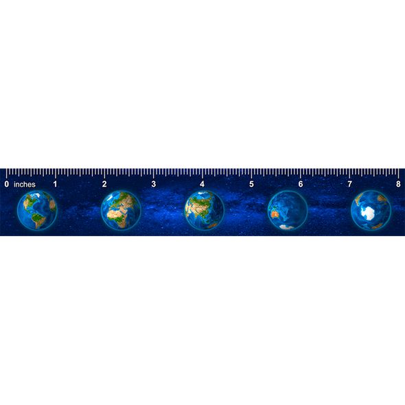 Continents of the World - 3D Lenticular Bookmark Ruler