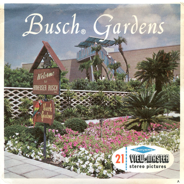 ViewMaster - Busch Gardens  - A988 - Vintage - 3 Reel Packet - 1960s views