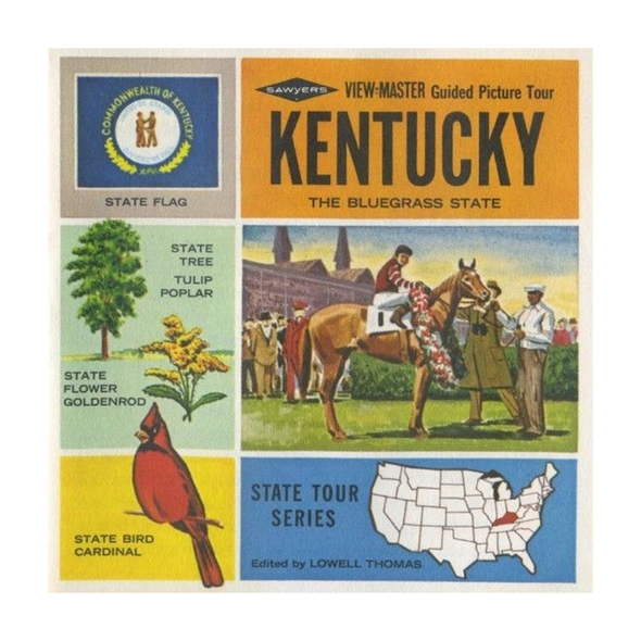 ViewMaster - Kentucky - Map Series - A845 - Vintage - 3 Reel Packet - 1960's views