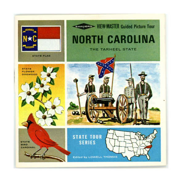 ViewMaster - North Carolina - Map Series - A890 - Vintage - 3 Reel Packet - 1960s views