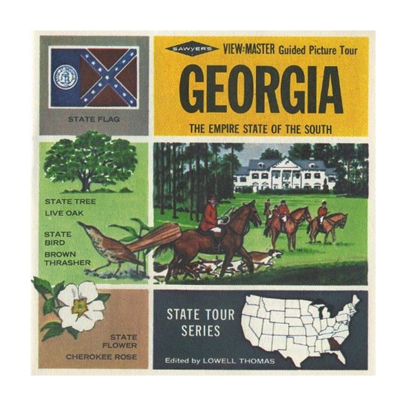 ViewMaster - Georgia - Map Series - A915 - Vintage - 3 Reel Packet - 1960's views