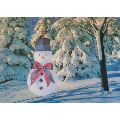Snowman in the snow - Animated - 3D Lenticular Postcard Greeting Card - NEW