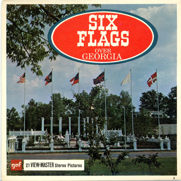 Six Flags- Over Georgia - A917 - Vintage Classic View-Master - 3 Reel Packet - 1960s Views
