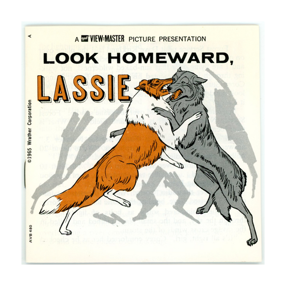 Lassie - Look Homeward - B480 - Vintage Classic View-Master - 3 Reel Packet - 1960s Views
